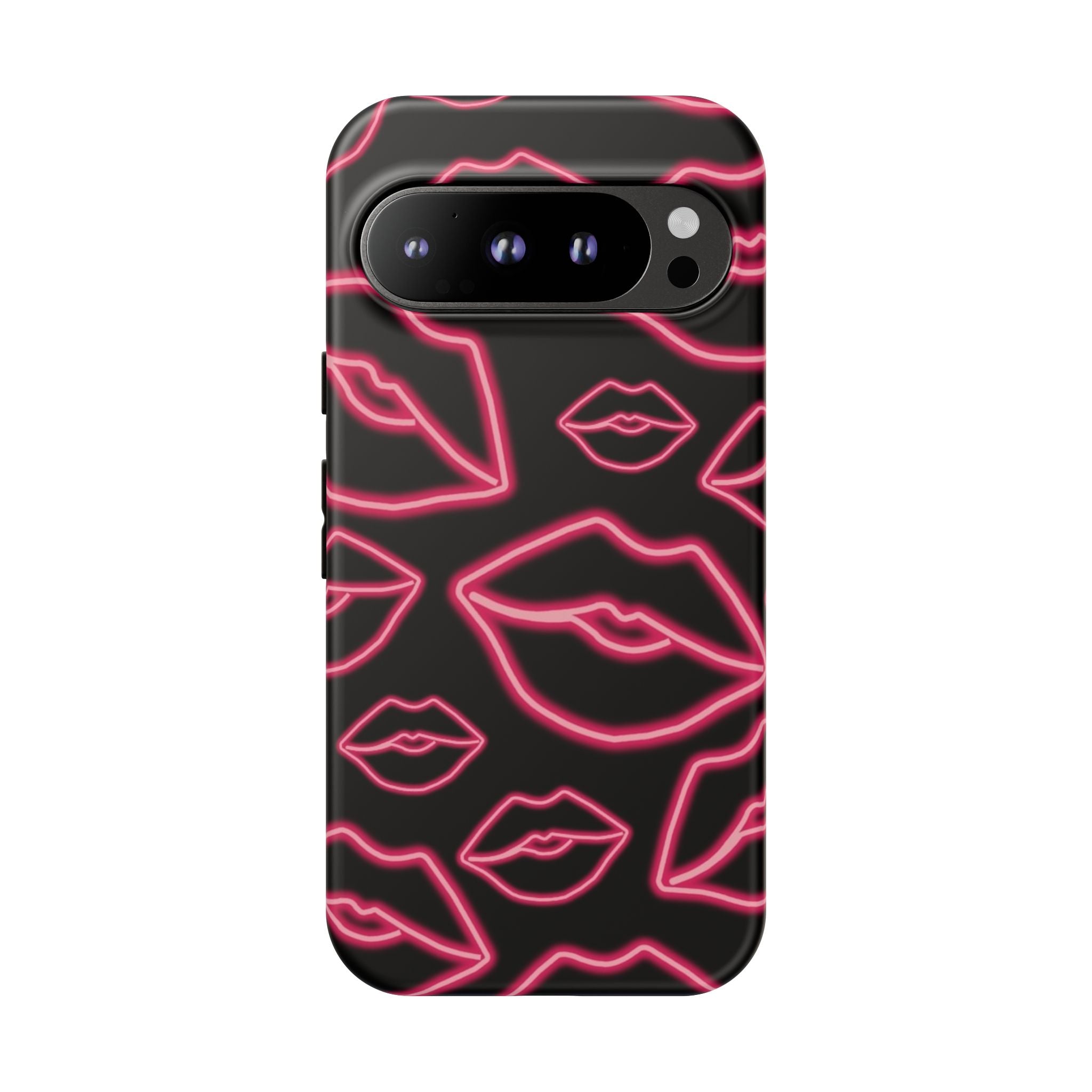 Neon Red Lips Phone Case
