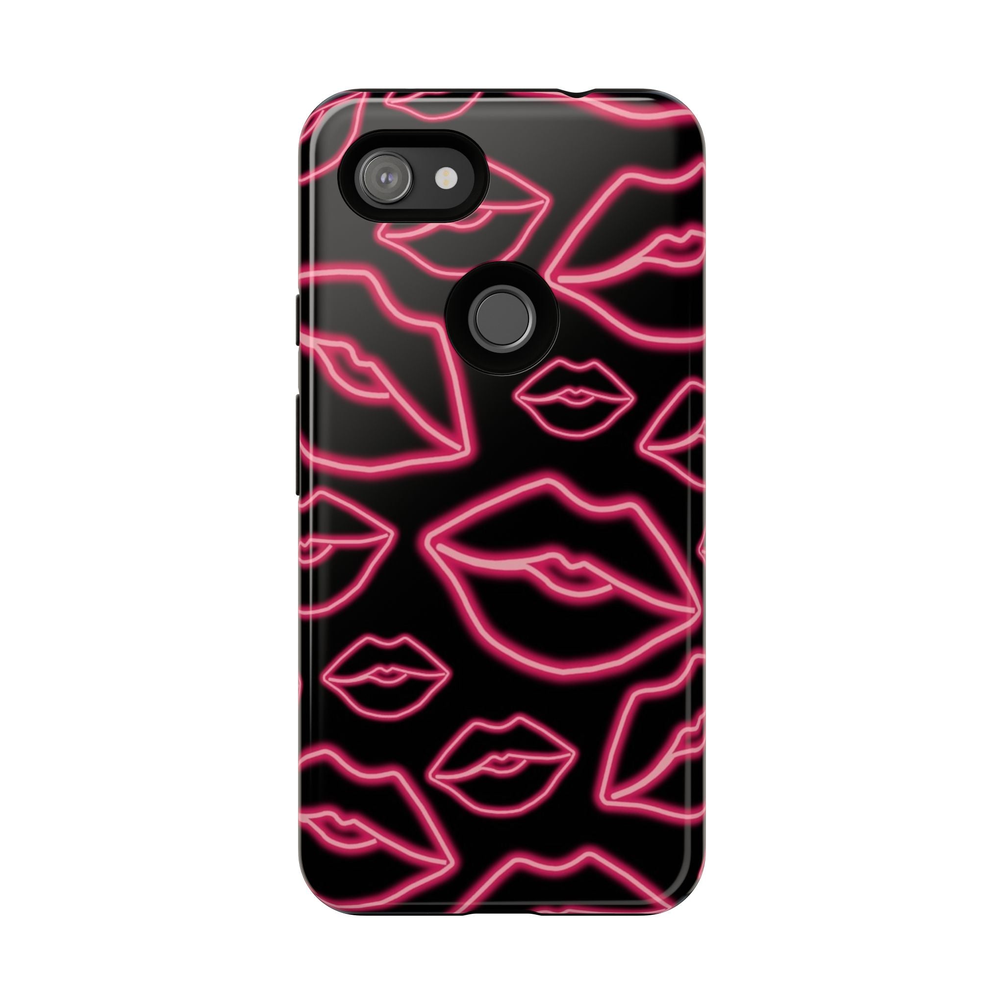 Neon Red Lips Phone Case