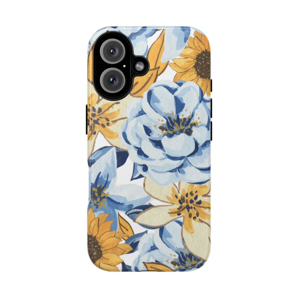 Golden Yellow and Navy Blue Phone Case