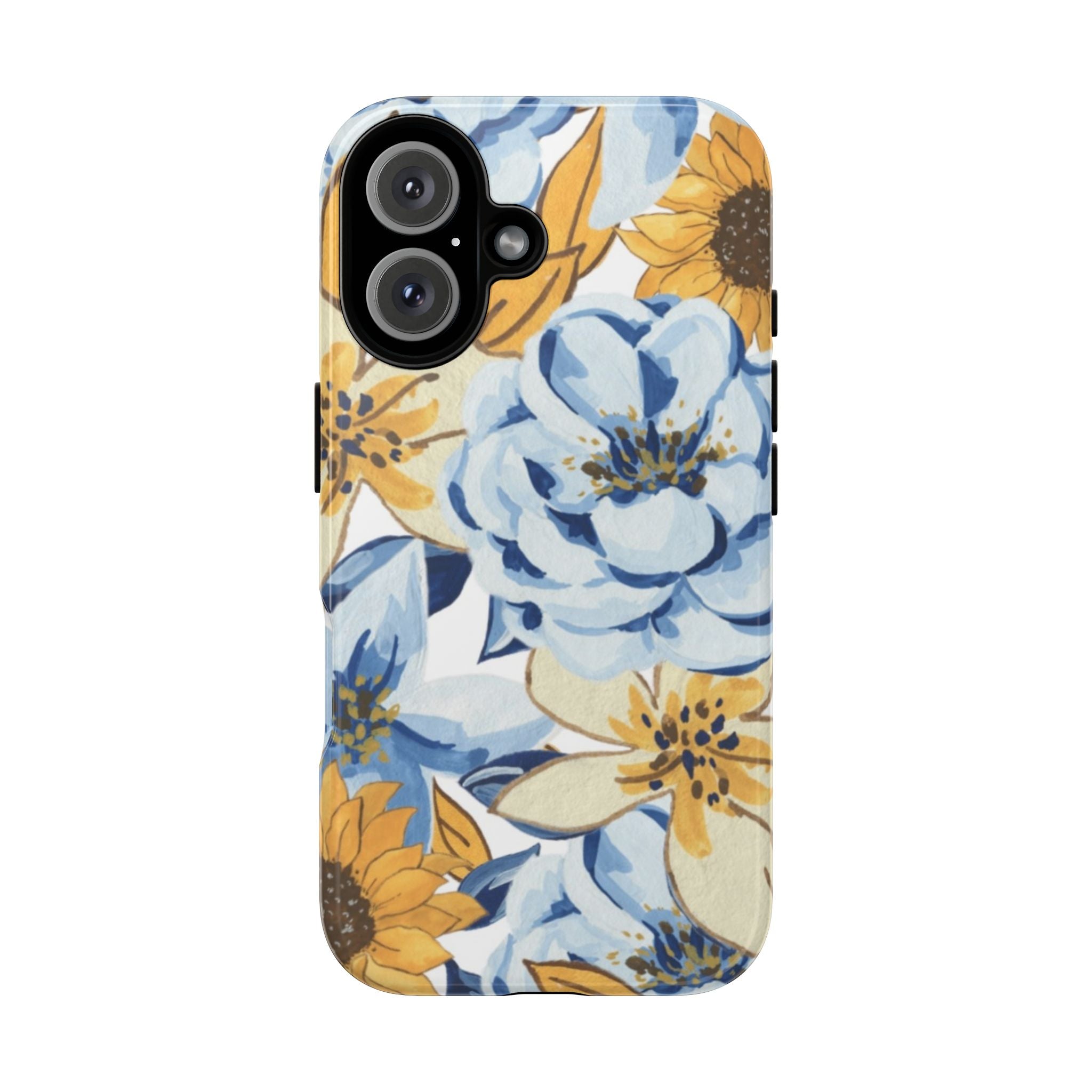Golden Yellow and Navy Blue Phone Case