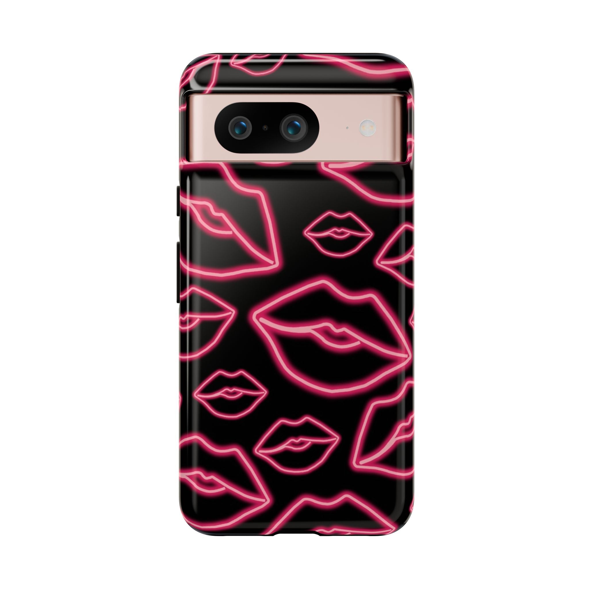 Neon Red Lips Phone Case