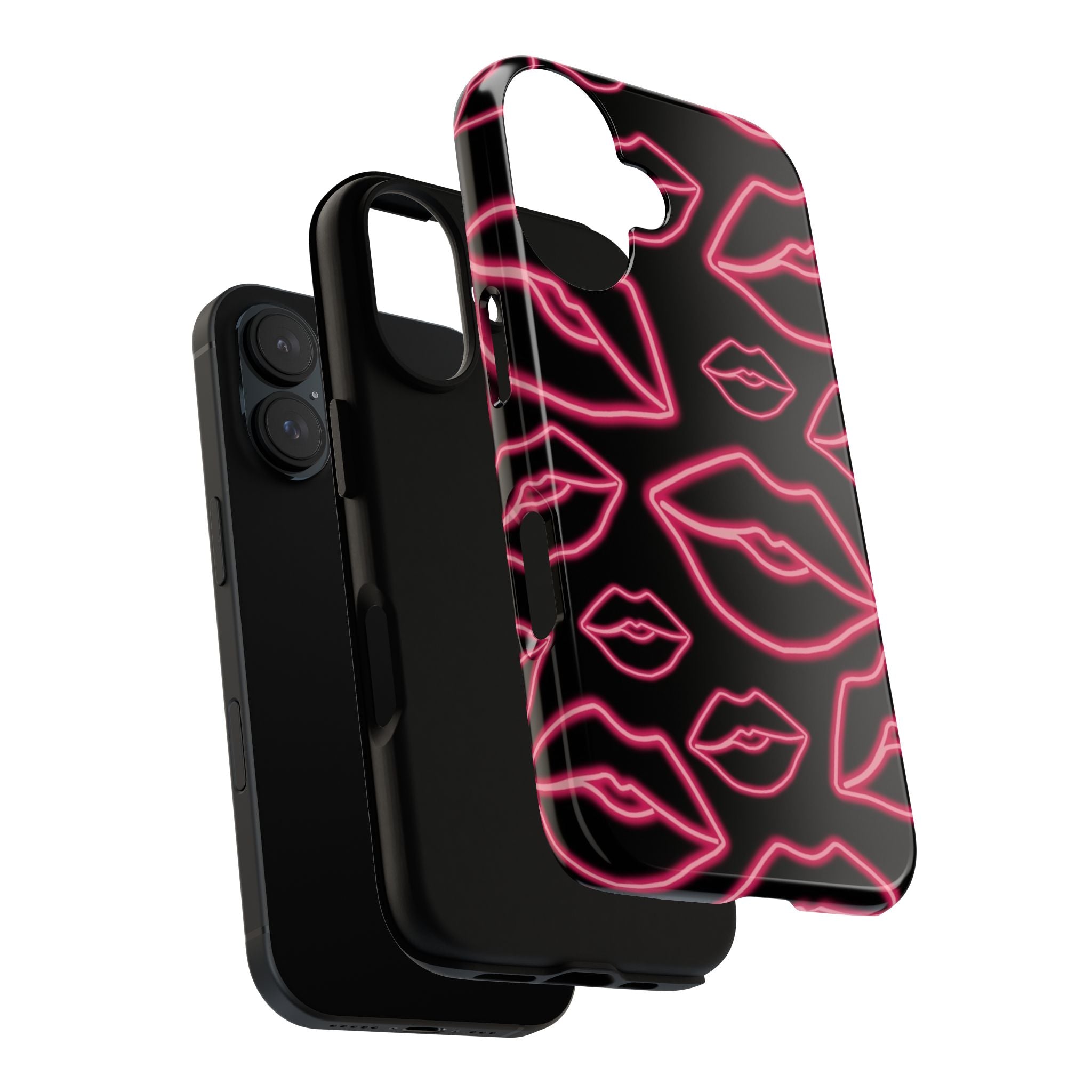 Neon Red Lips Phone Case
