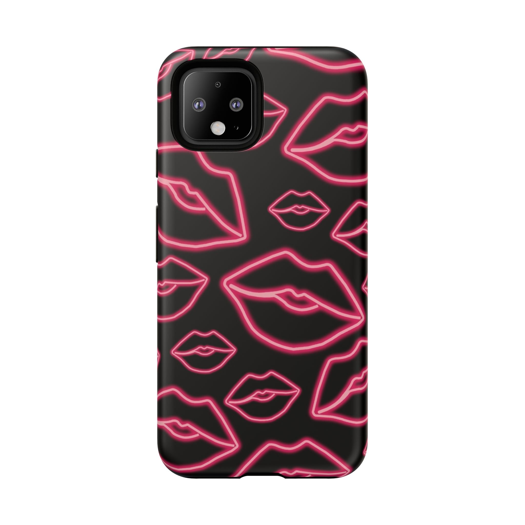 Neon Red Lips Phone Case