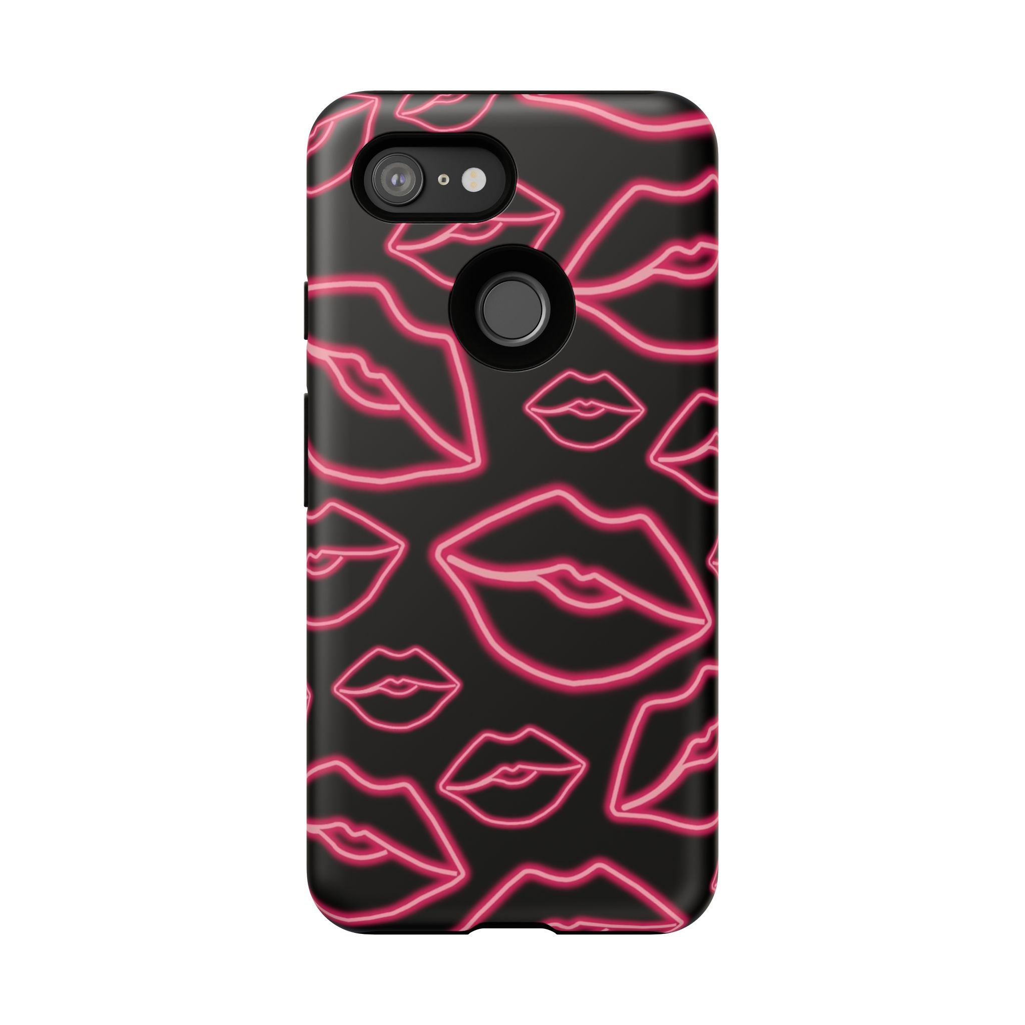 Neon Red Lips Phone Case