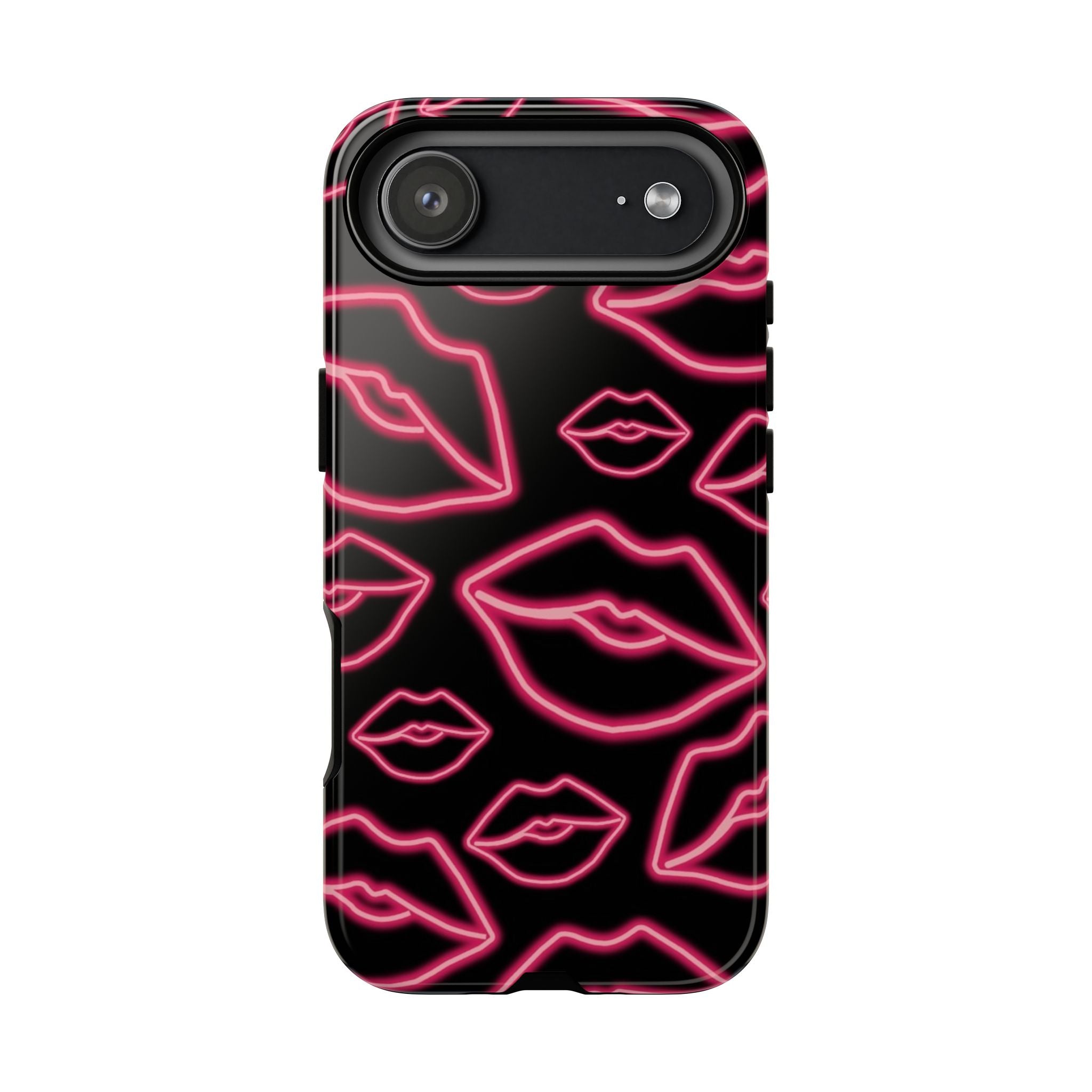 Neon Red Lips Phone Case