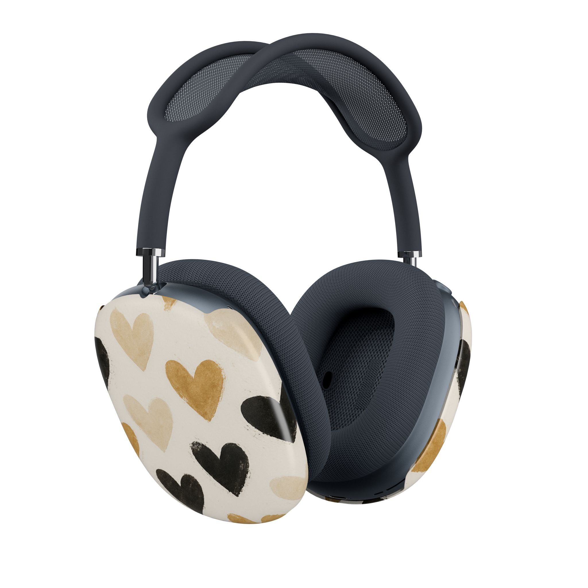 Beige Hearts Airpods Max Case