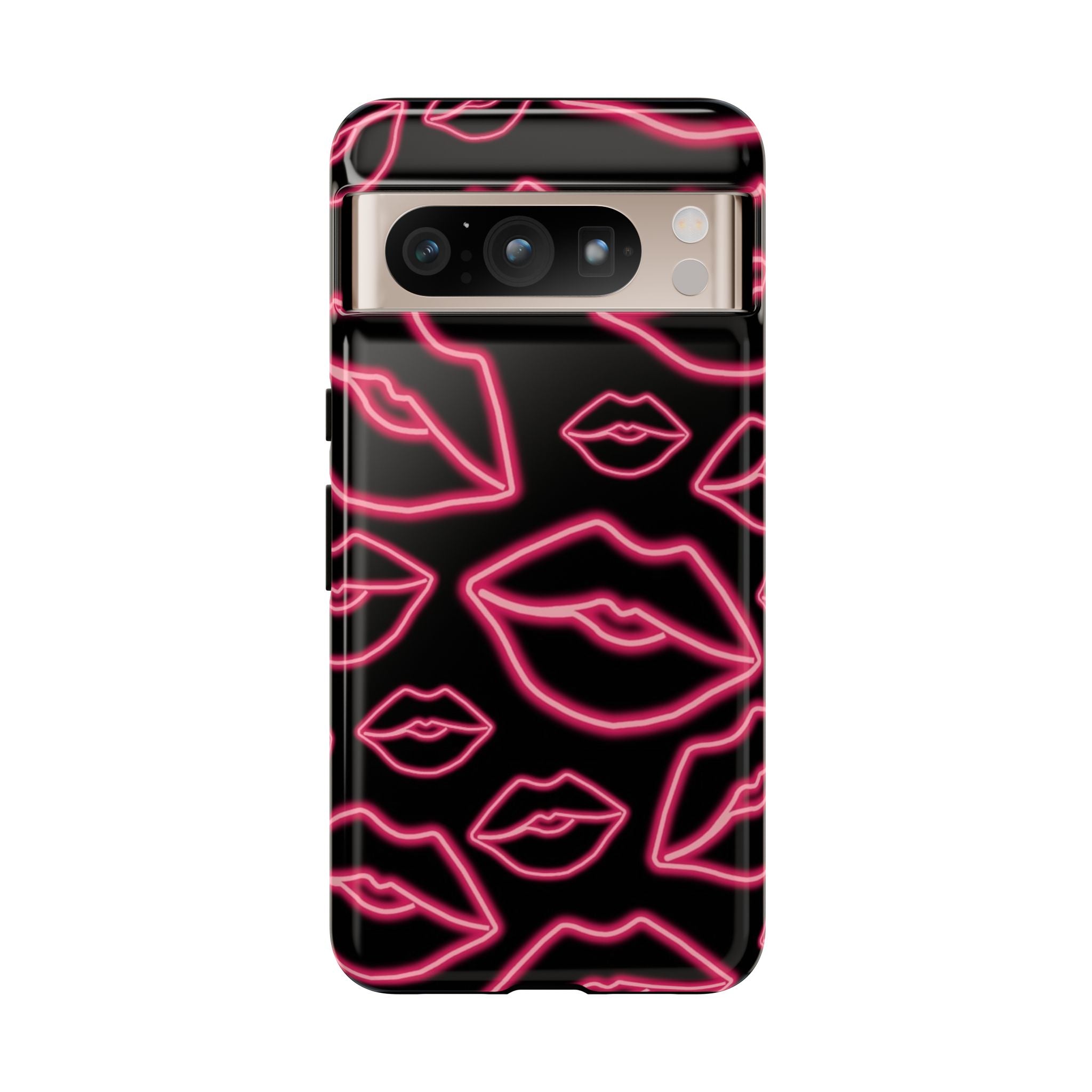 Neon Red Lips Phone Case