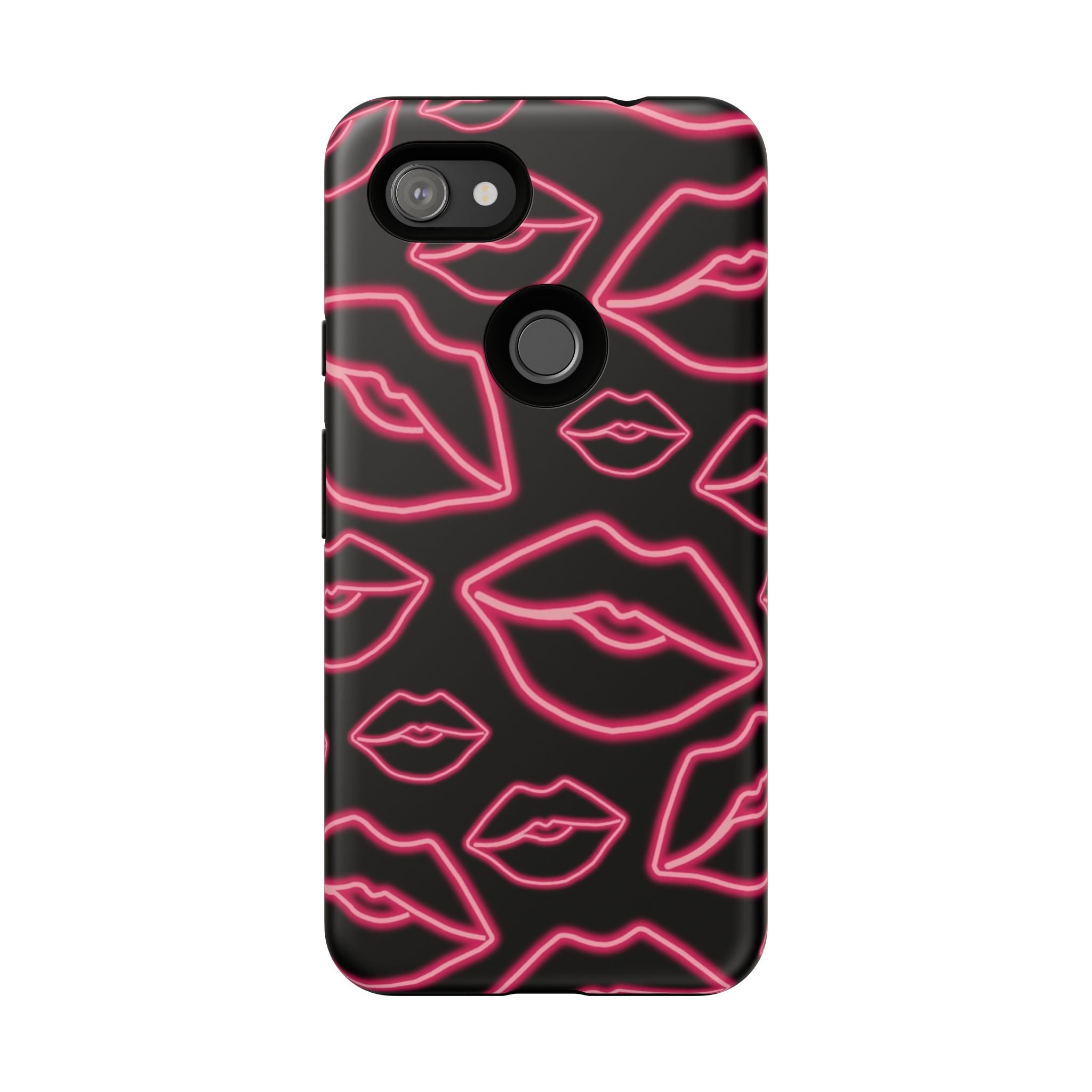 Neon Red Lips Phone Case