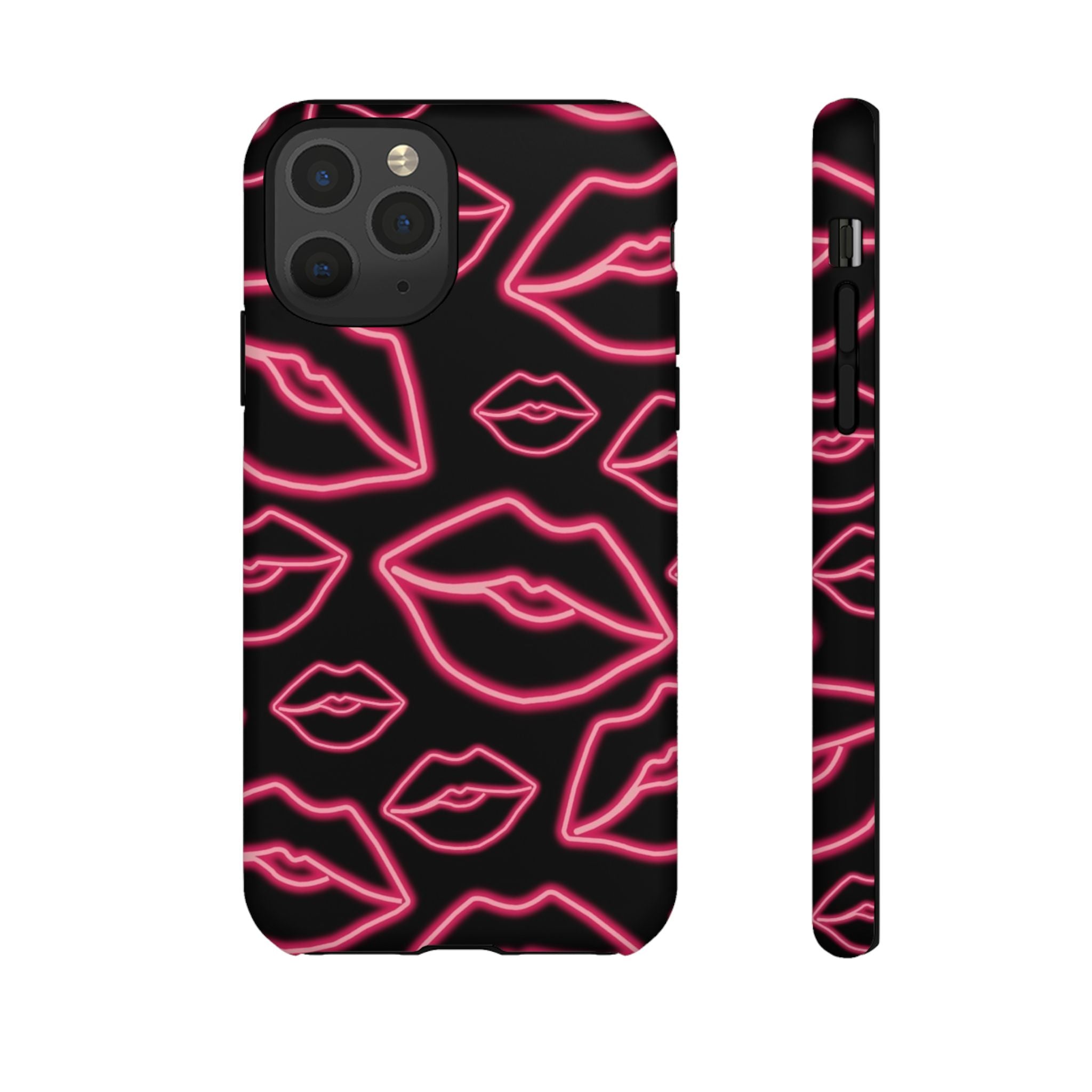 Neon Red Lips Phone Case