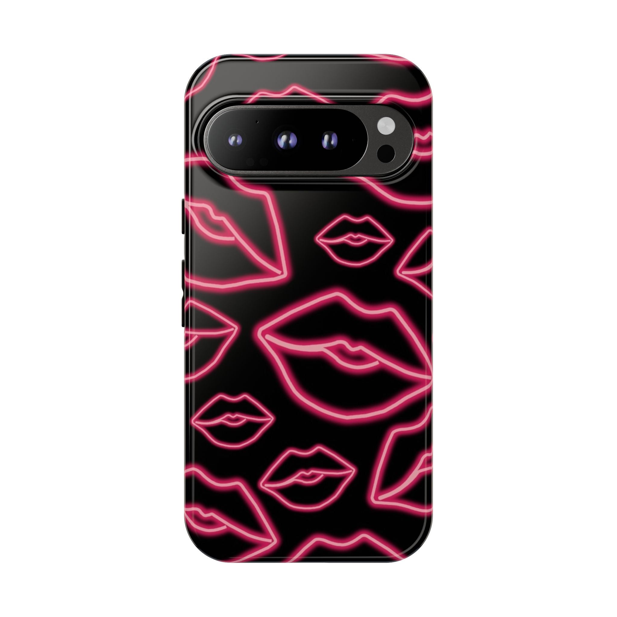 Neon Red Lips Phone Case