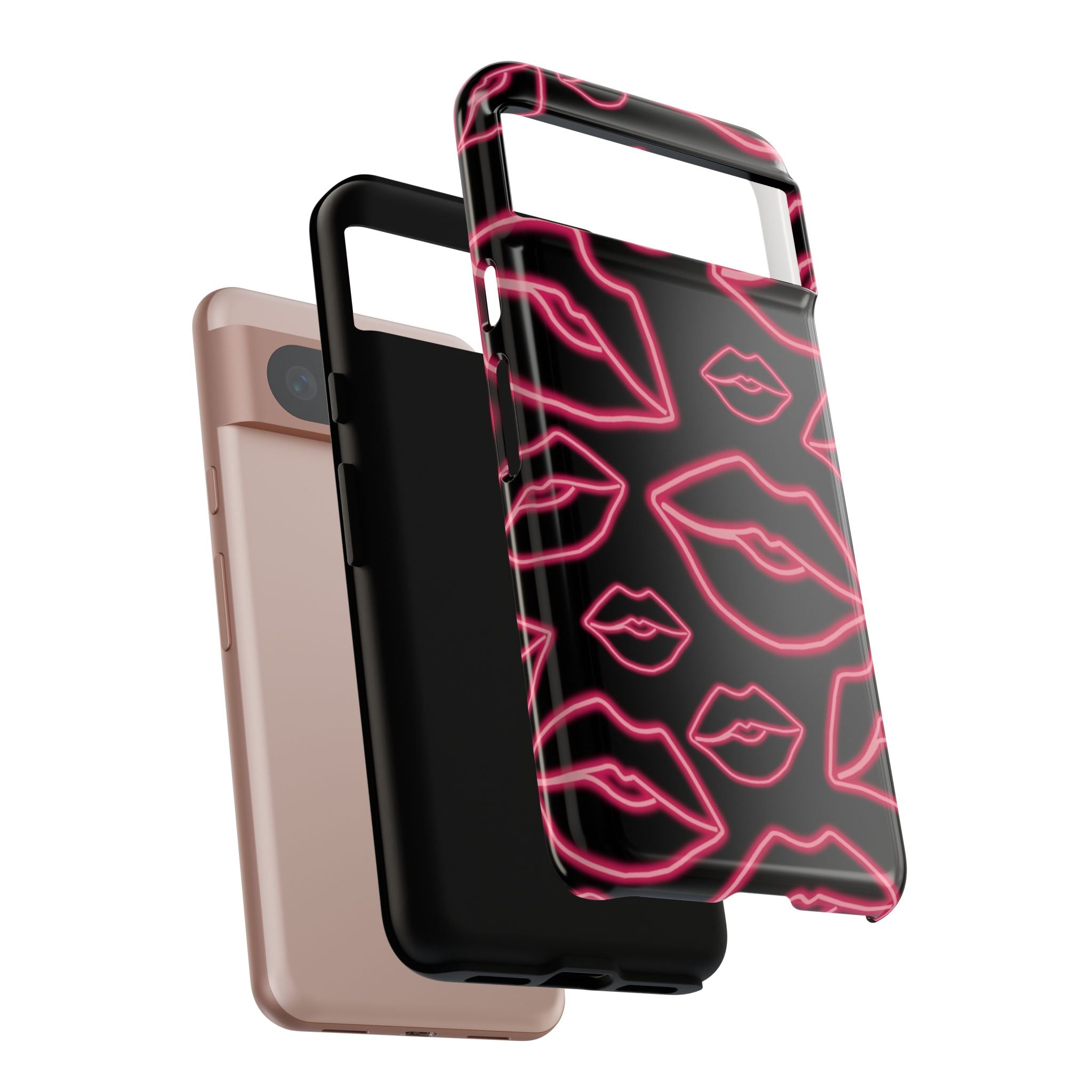 Neon Red Lips Phone Case