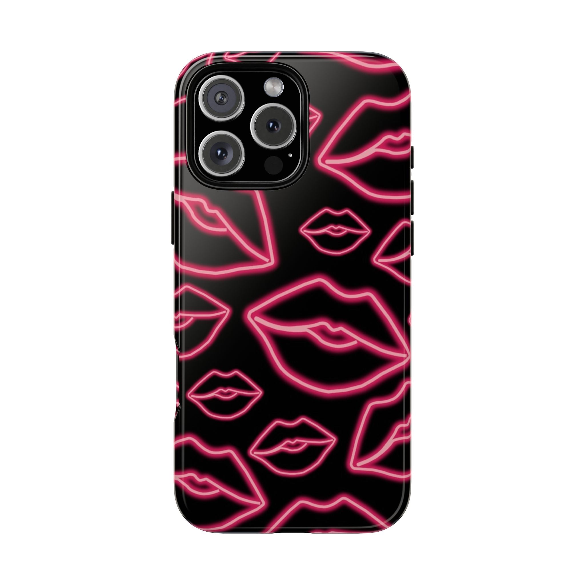 Neon Red Lips Phone Case