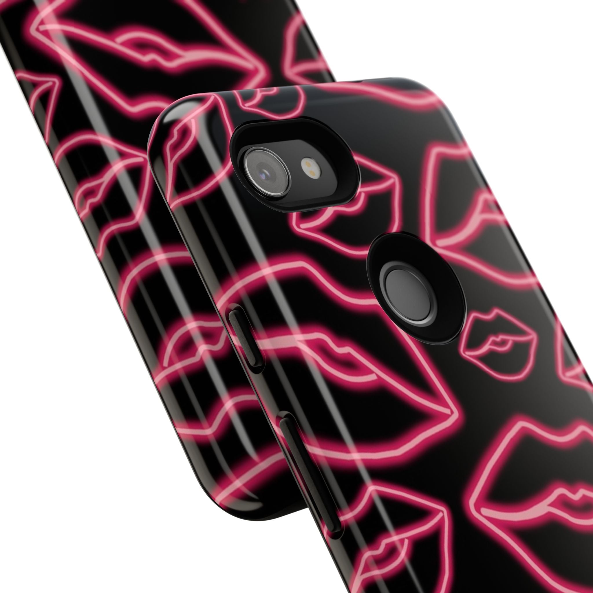 Neon Red Lips Phone Case