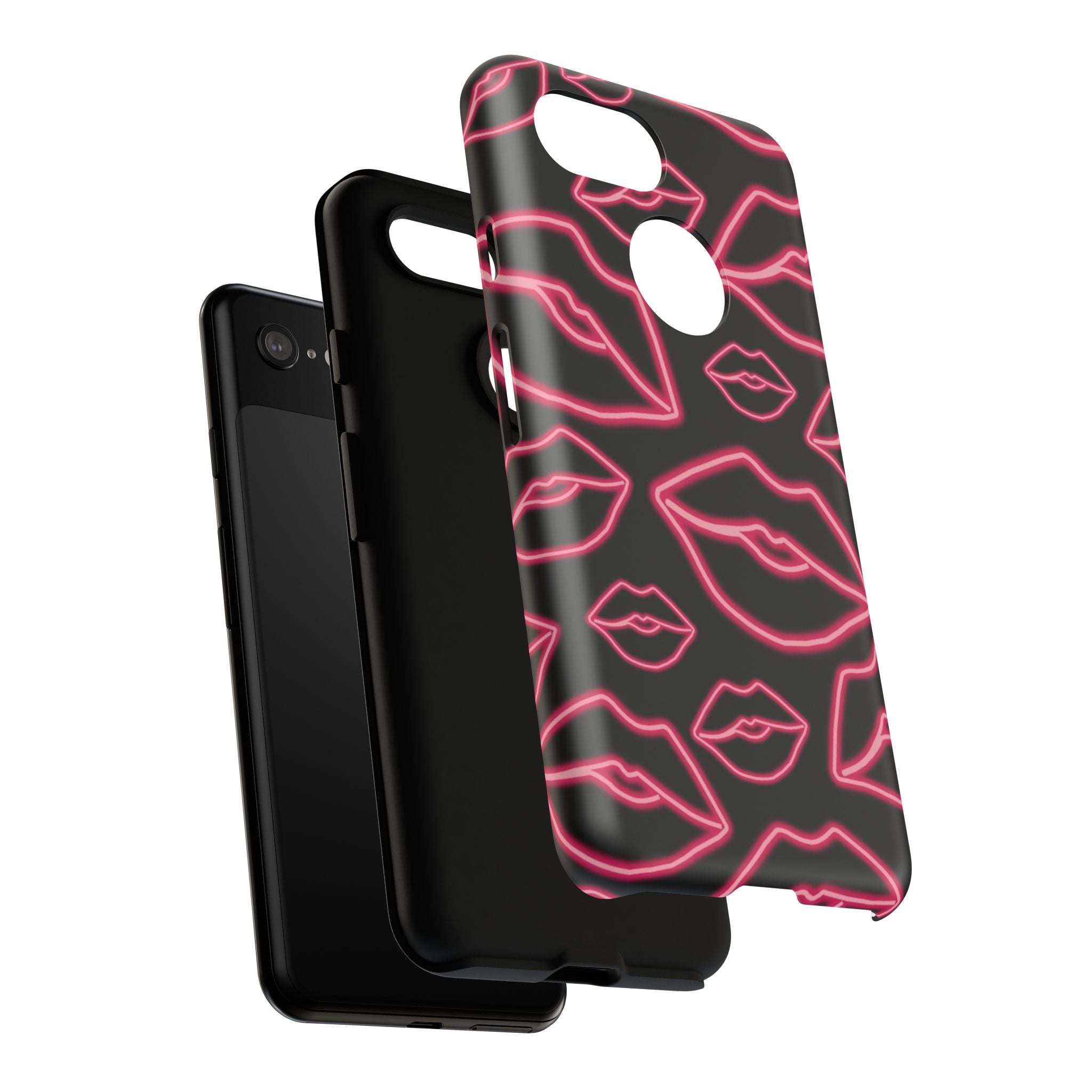 Neon Red Lips Phone Case