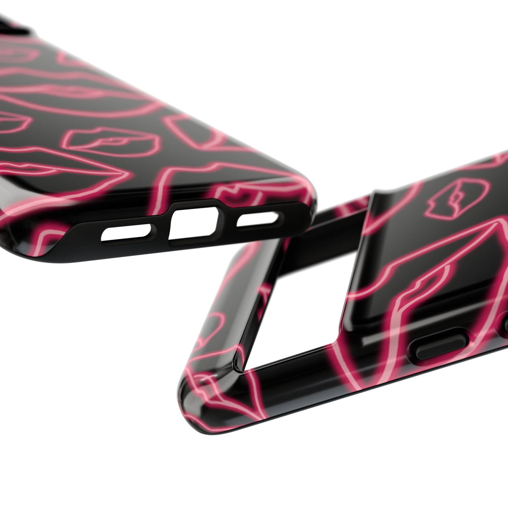 Neon Red Lips Phone Case