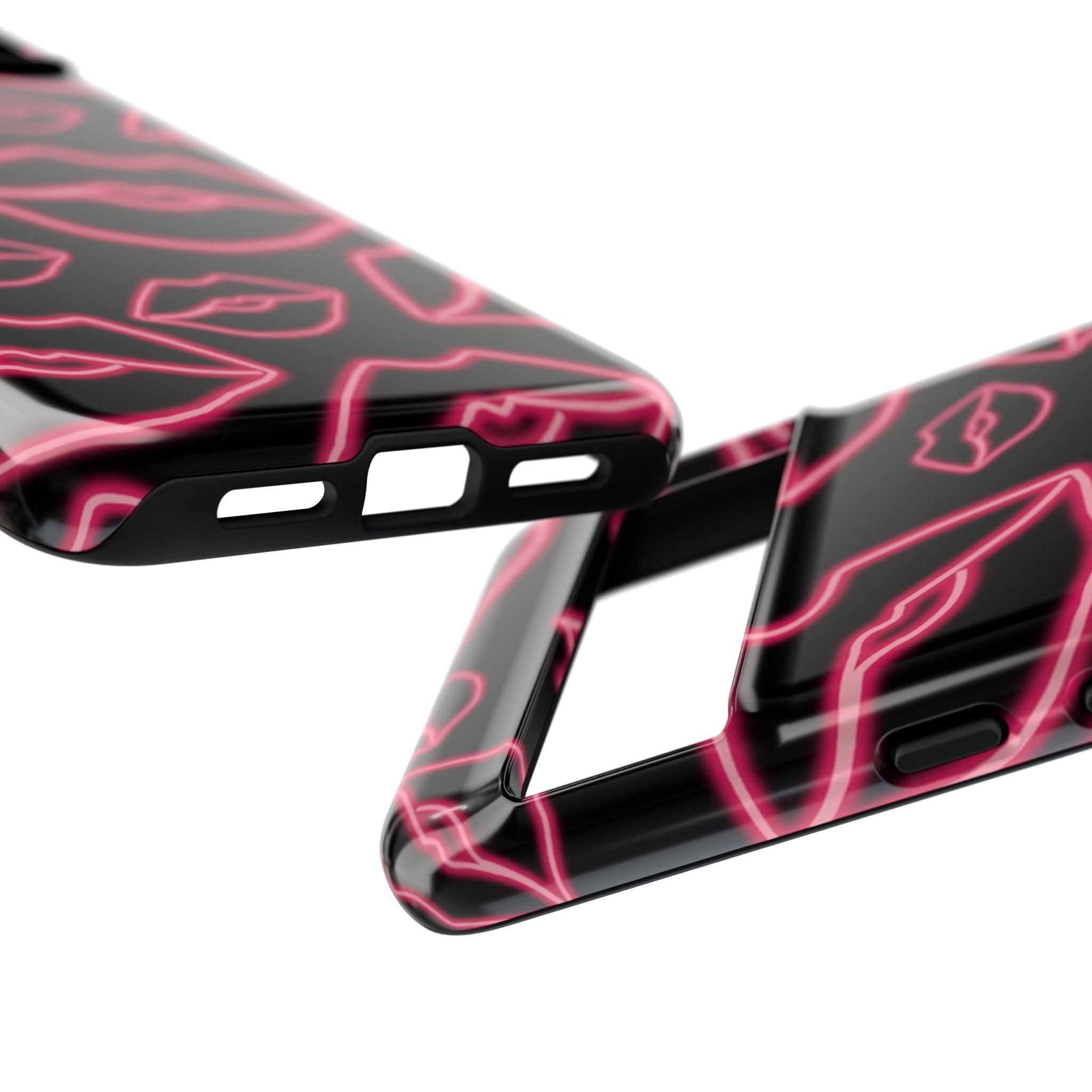 Neon Red Lips Phone Case