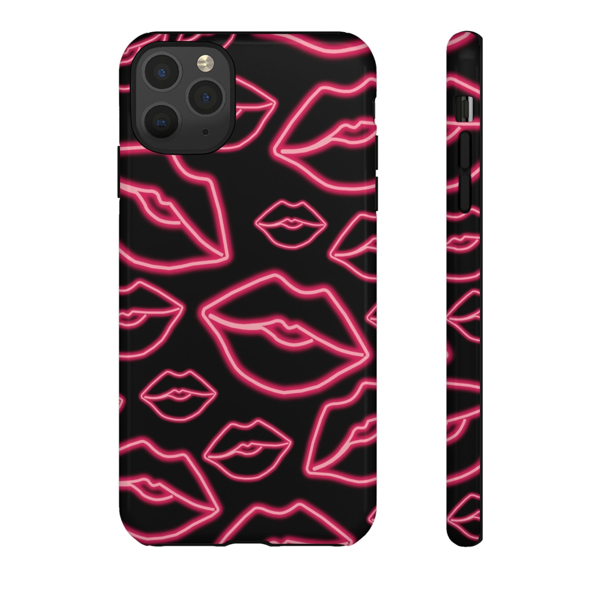 Neon Red Lips Phone Case