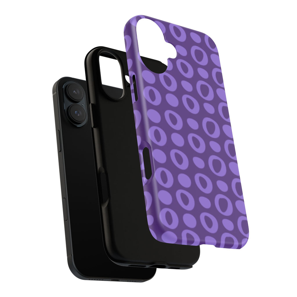 Purple Dots and Circles Phone Case