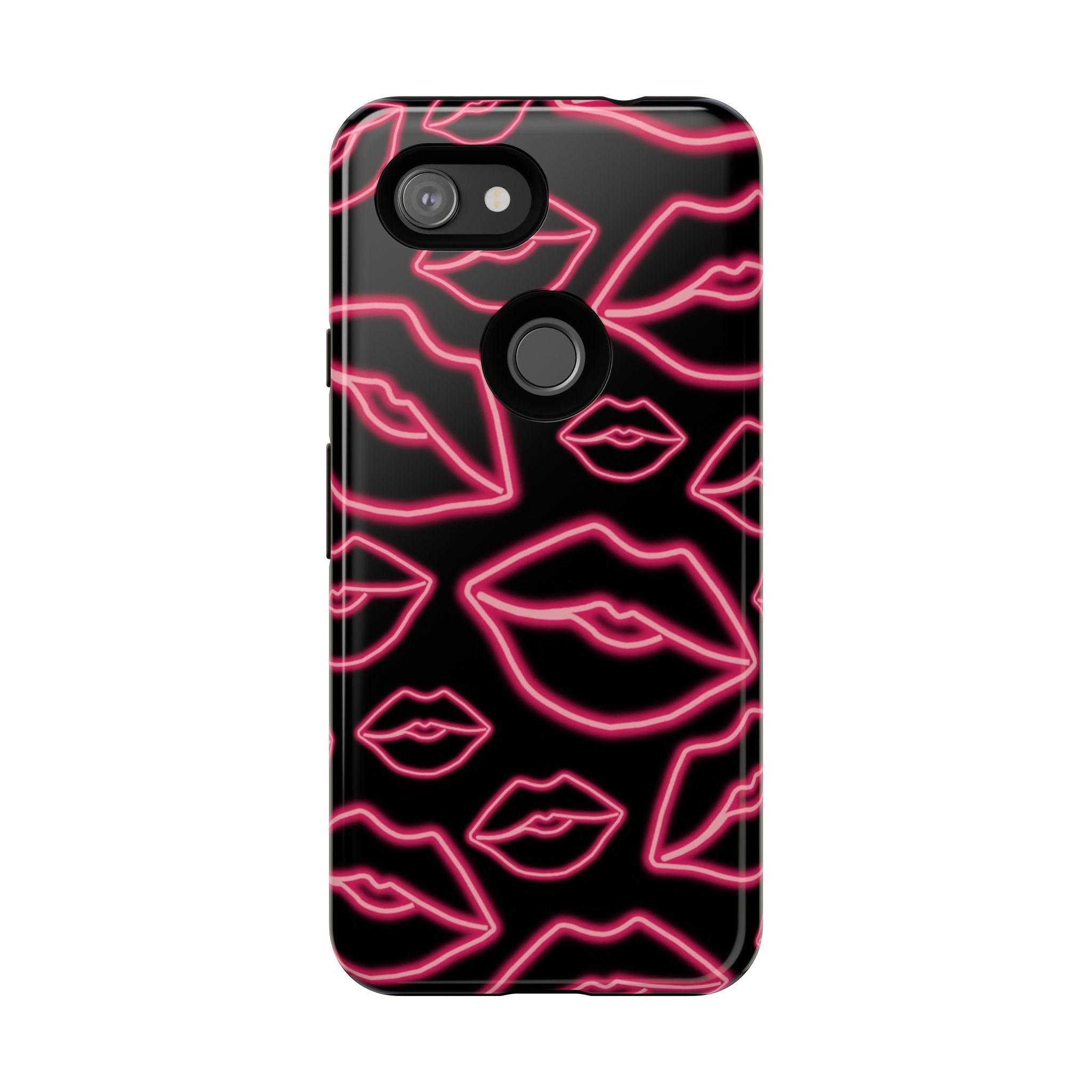 Neon Red Lips Phone Case