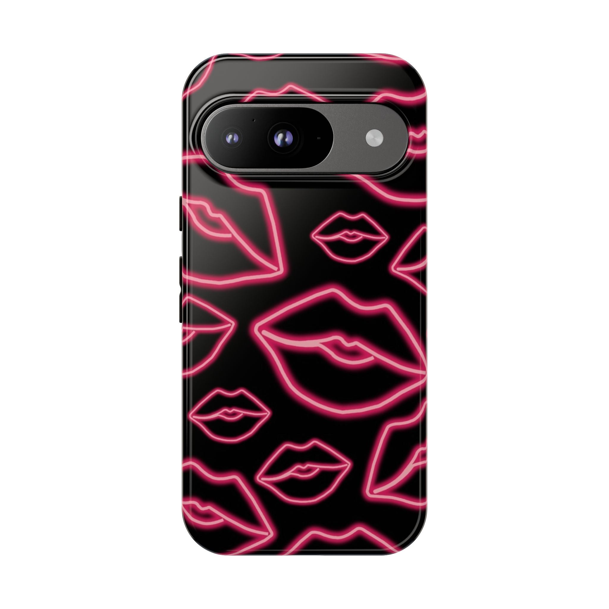 Neon Red Lips Phone Case