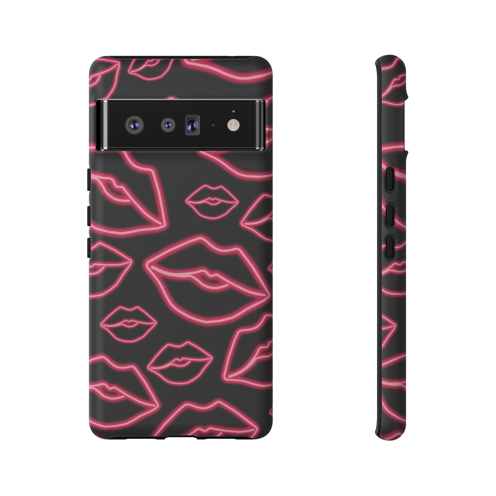 Neon Red Lips Phone Case