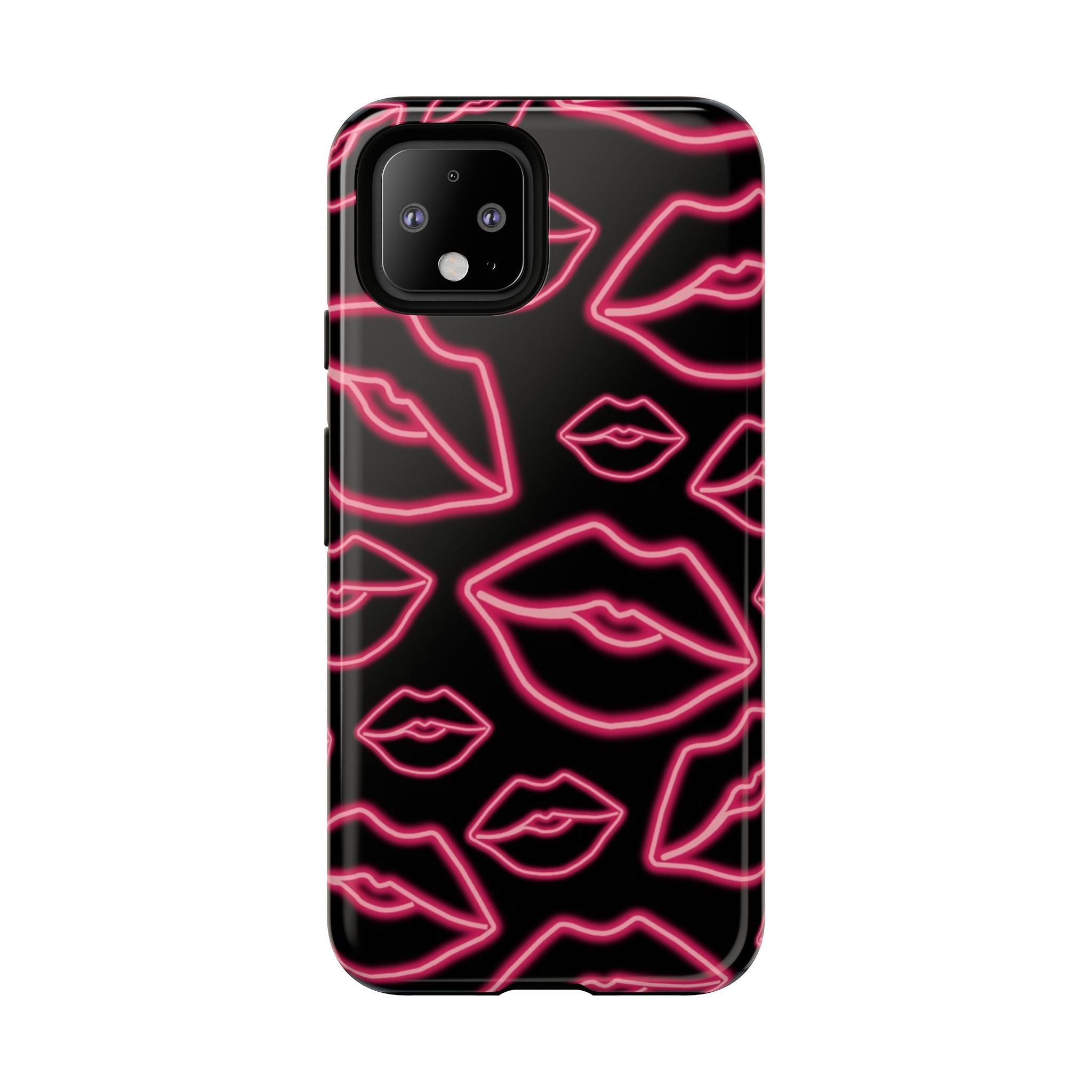 Neon Red Lips Phone Case