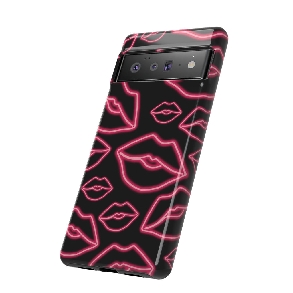 Neon Red Lips Phone Case