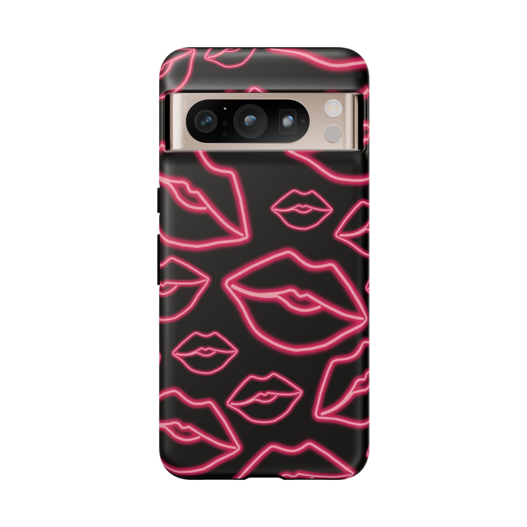 Neon Red Lips Phone Case