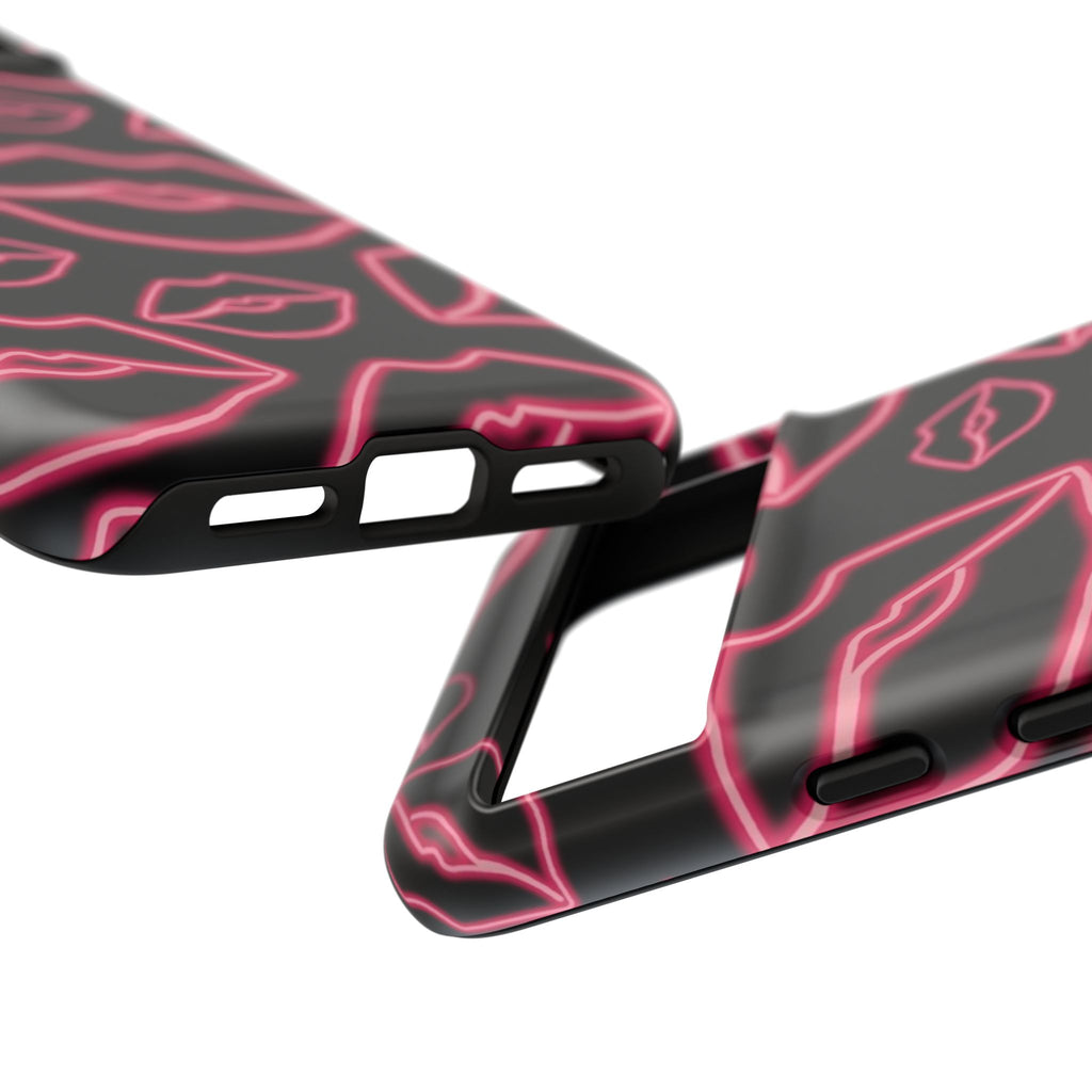 Neon Red Lips Phone Case