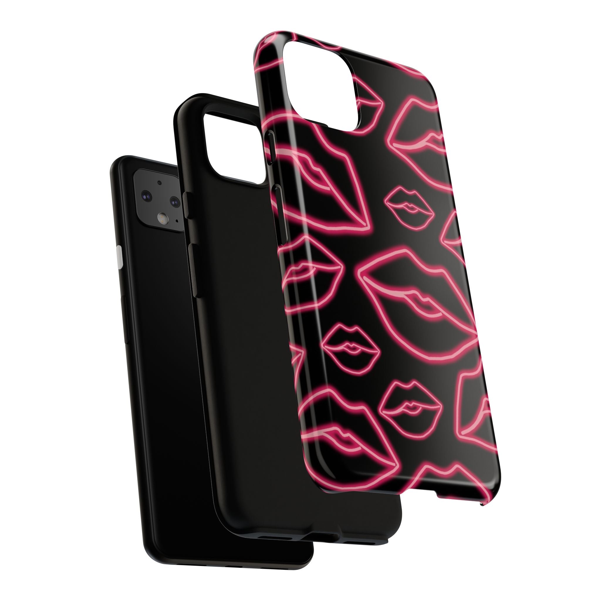 Neon Red Lips Phone Case