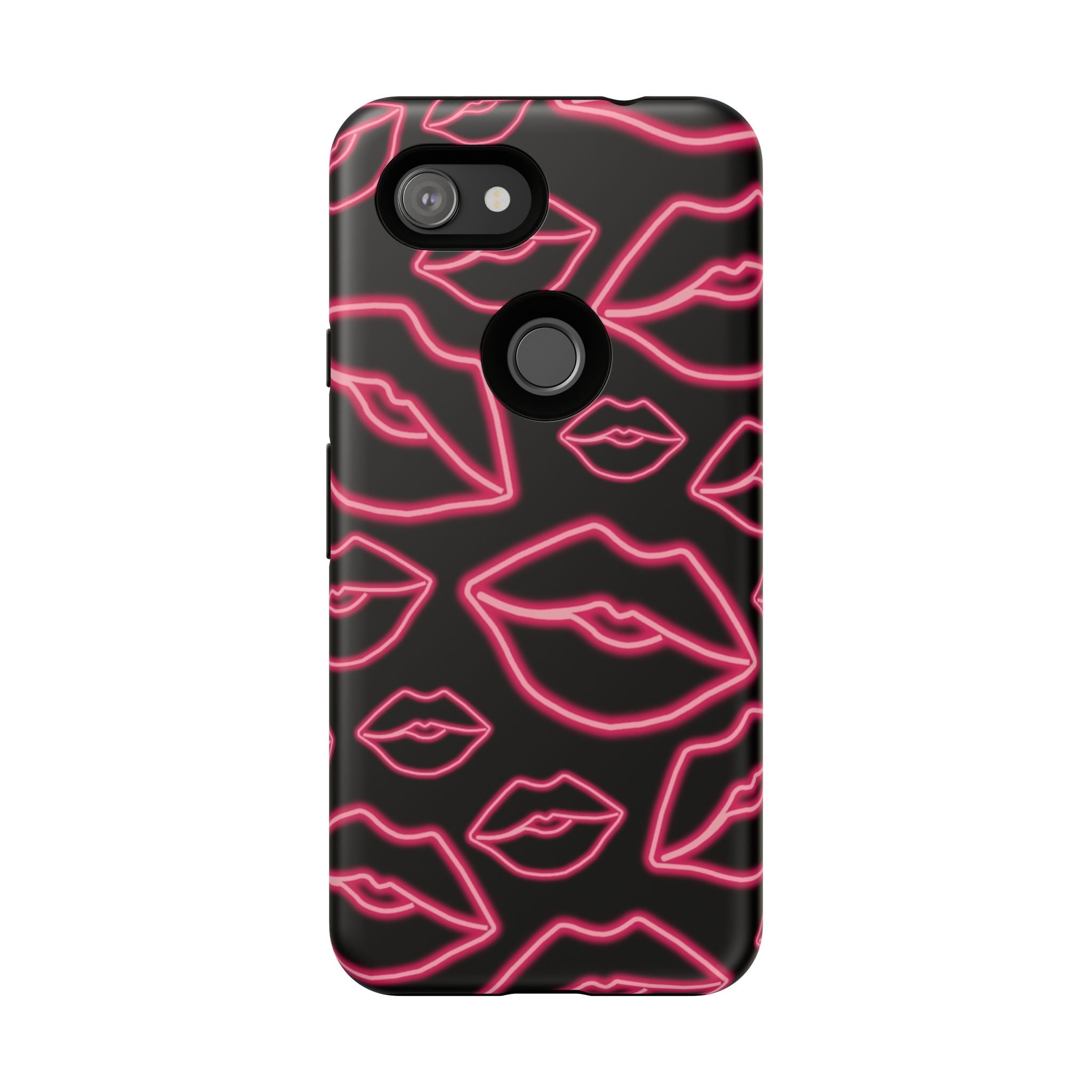 Neon Red Lips Phone Case