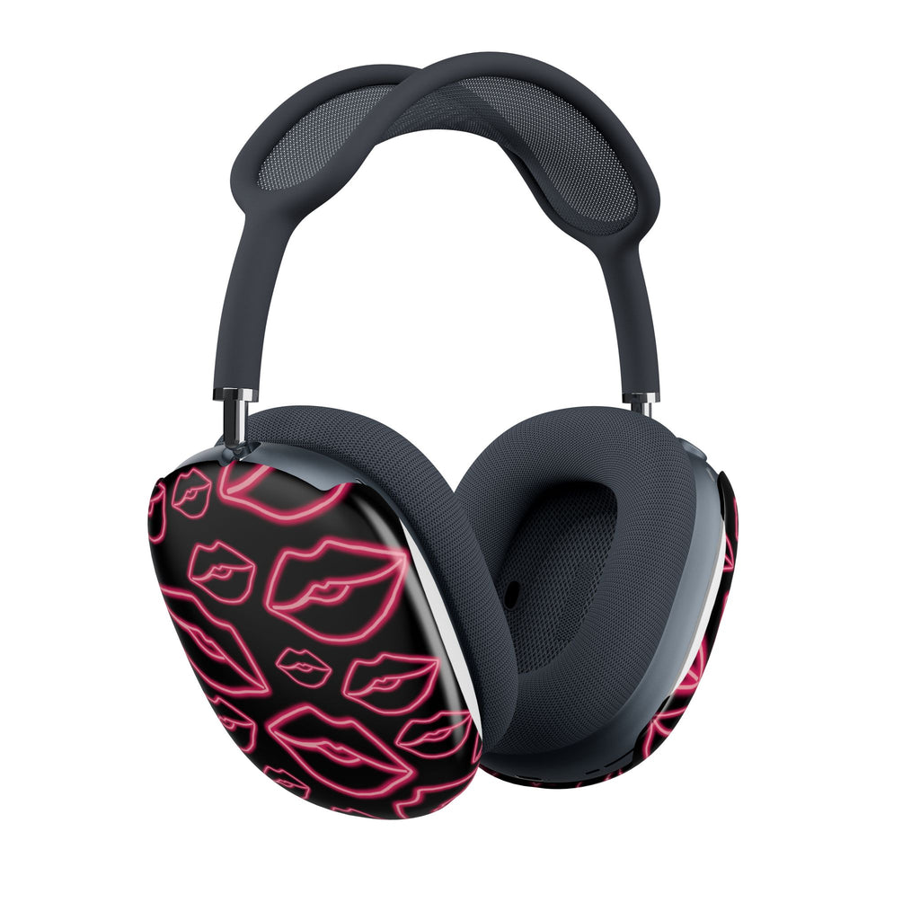Neon Red Lips Airpods Max Case