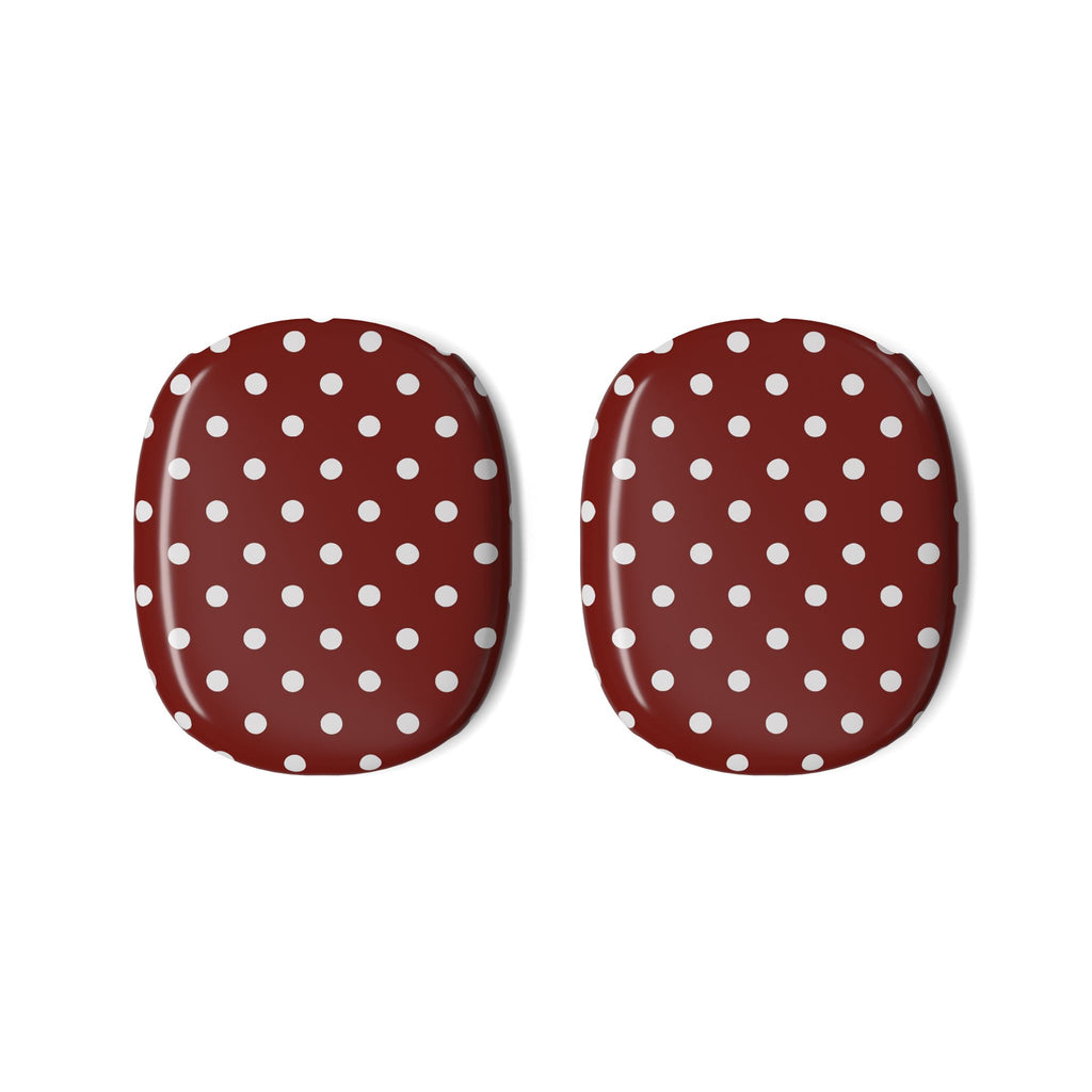 Dark Red Polka Dot Airpods Max Case