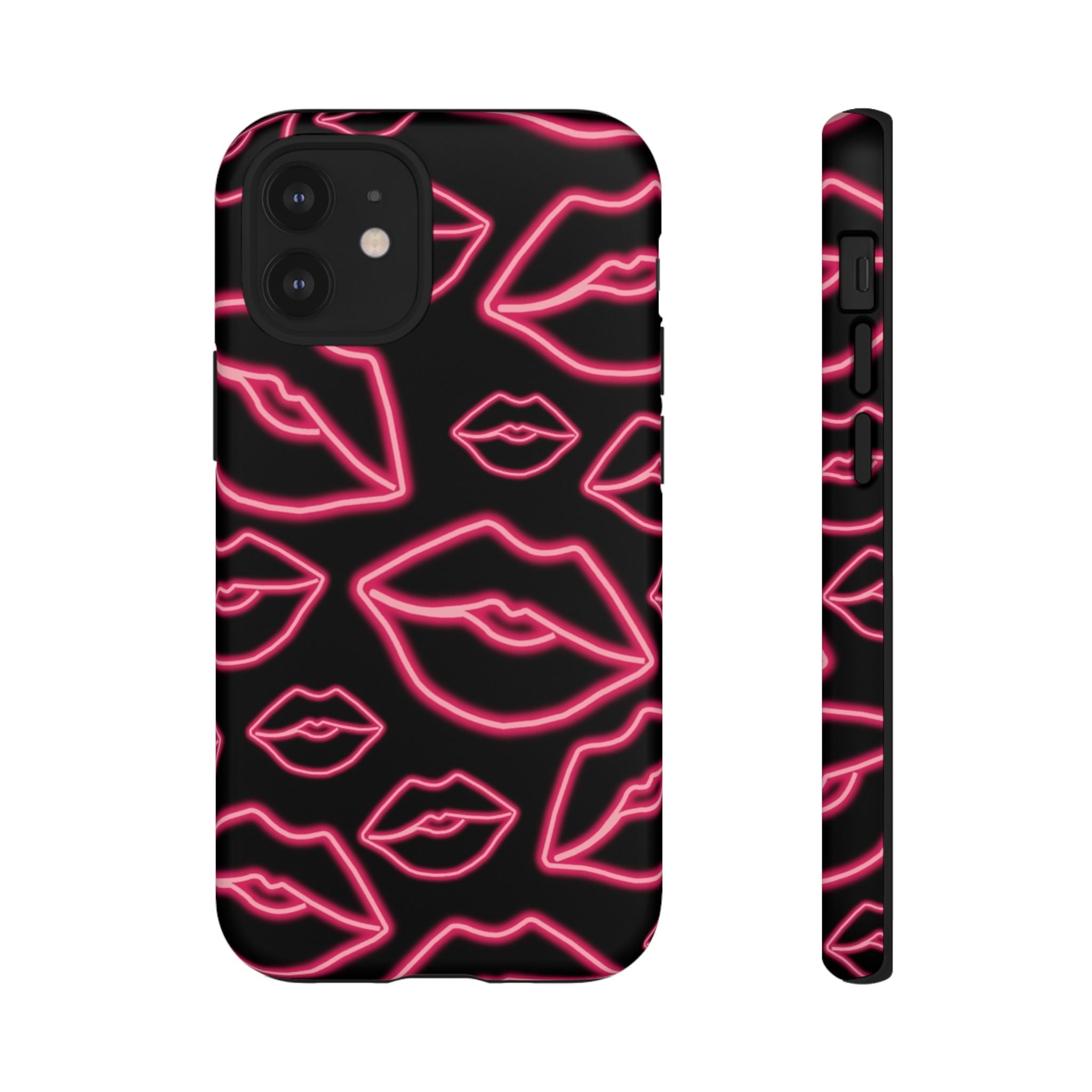 Neon Red Lips Phone Case