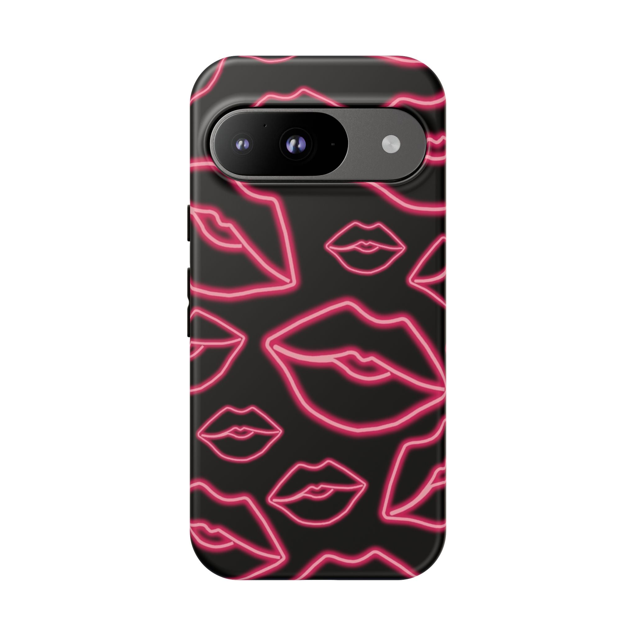 Neon Red Lips Phone Case